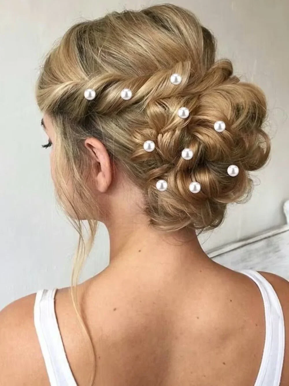 20 Pcs Spiral Hair Pins‎ Gold/Pearl for Wedding/Bridal/Prom Clips